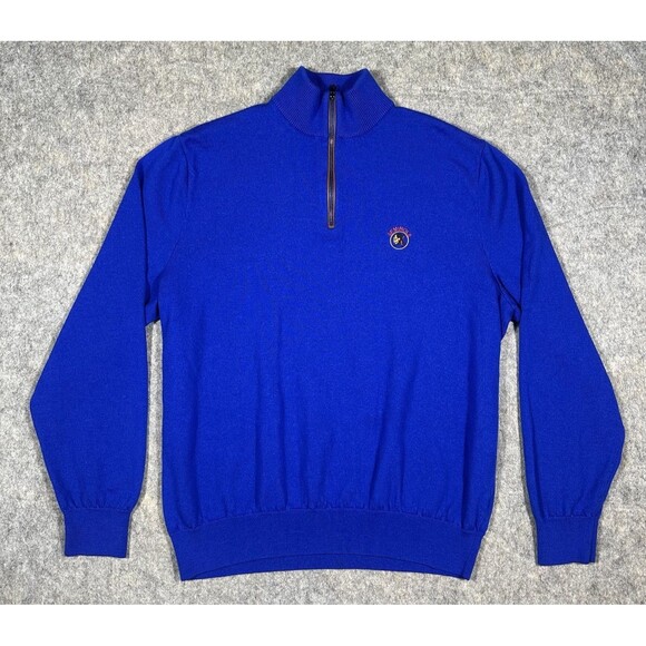 Polo Ralph Lauren Seminole Golf Club 1/4 Zip Sweater Men’s M Blue Golf Pullover